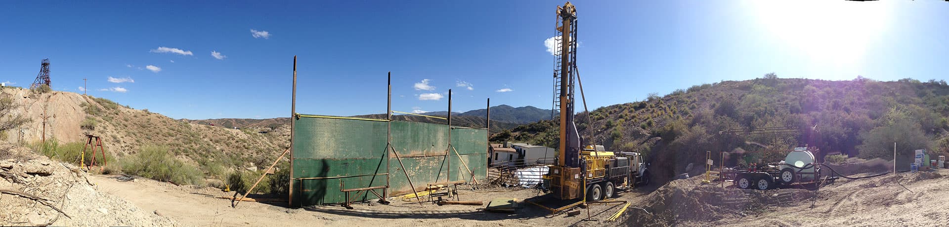 Mining operations at project site