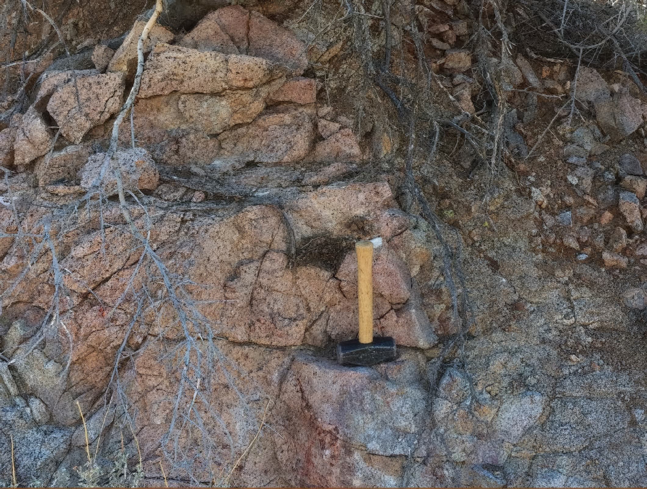 Mineralized outcrop at the Mineral Mountain project, Arizona