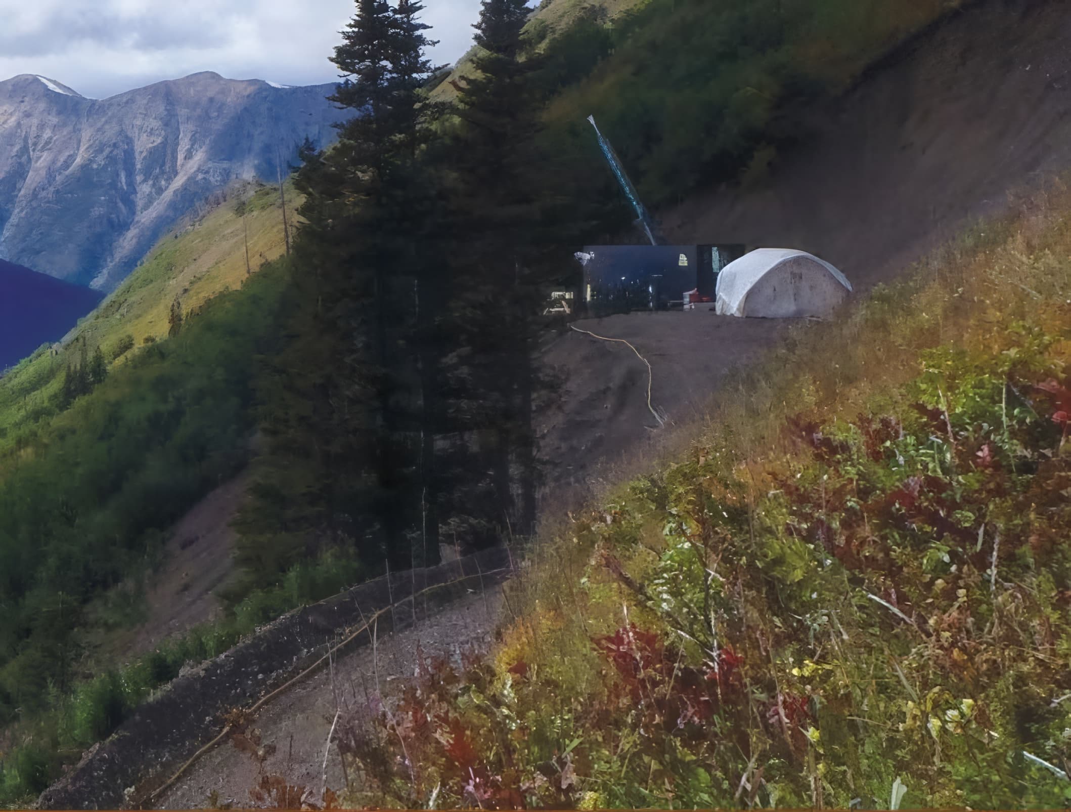 Drill site on the Schaft Creek property in northwestern British Columbia