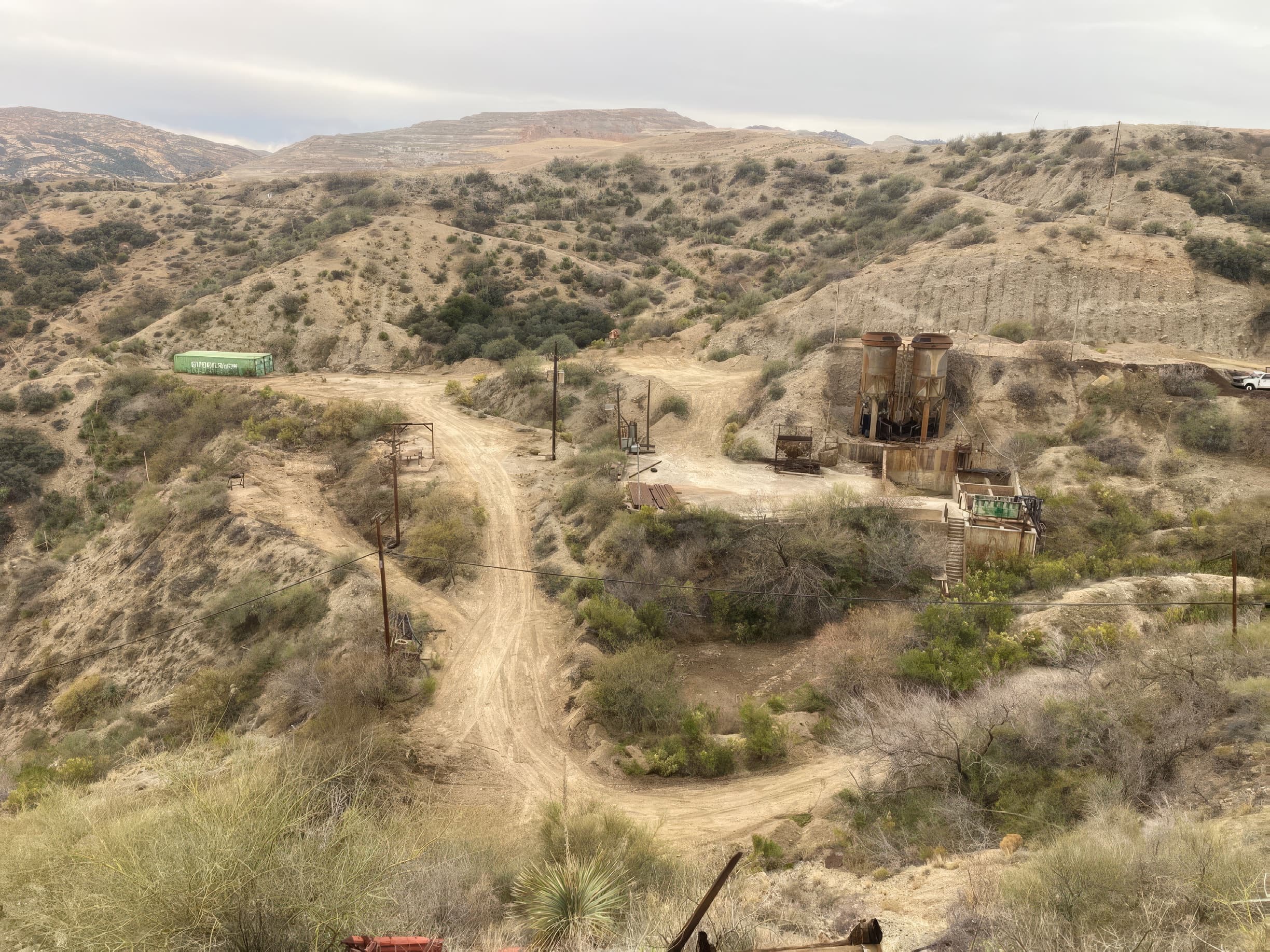 Copper recovery cones on the Van Dyke property used during 1988 ISCR operations